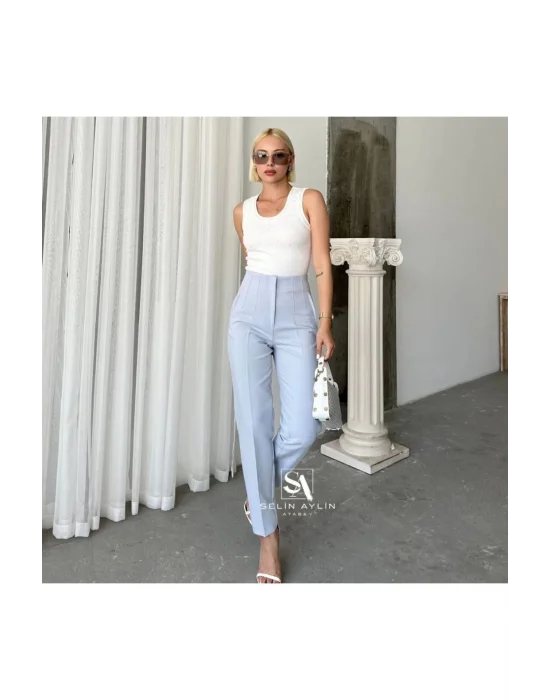 Flatolu Pantolon - Bebe Mavi