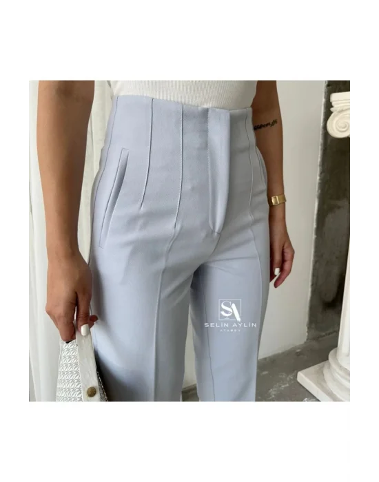 Flatolu Pantolon - Bebe Mavi