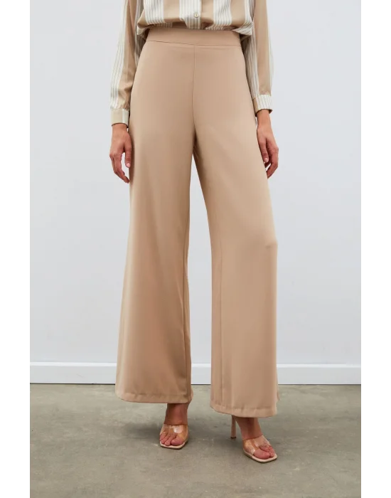 Salaş Krep Pantolon - Bej