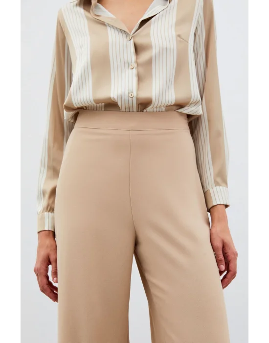 Salaş Krep Pantolon - Bej