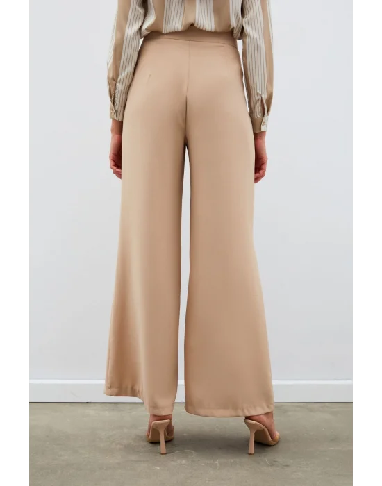 Salaş Krep Pantolon - Bej