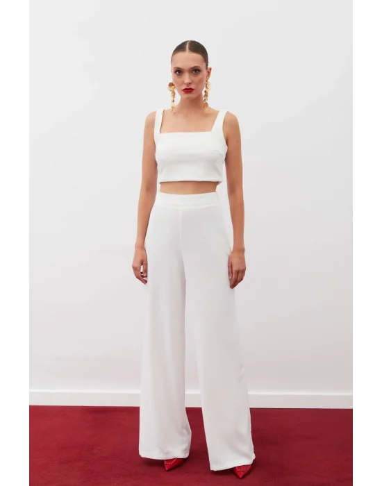 Salaş Krep Pantolon - EKRU