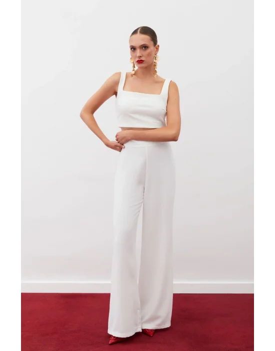 Salaş Krep Pantolon - EKRU