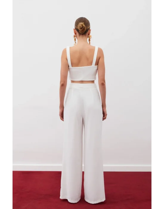 Salaş Krep Pantolon - EKRU