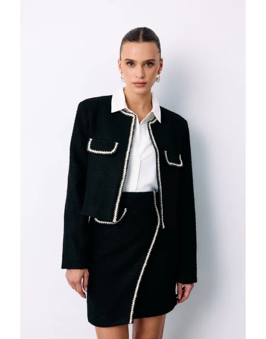 Bisiklet Yaka Kısa Ceket