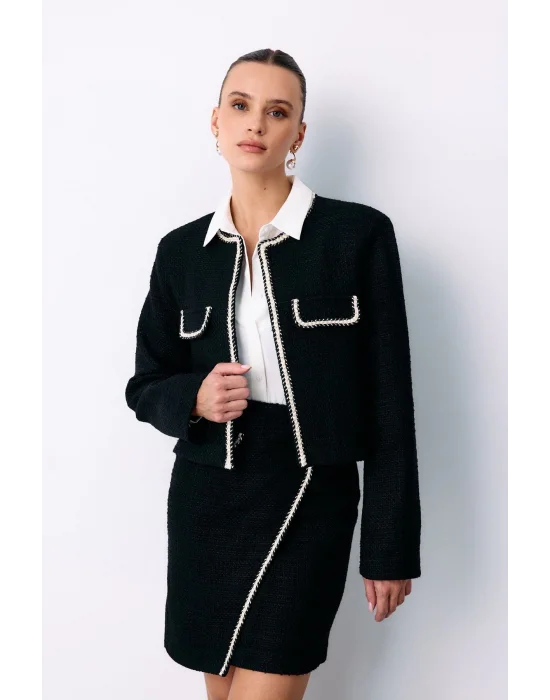 Bisiklet Yaka Kısa Ceket