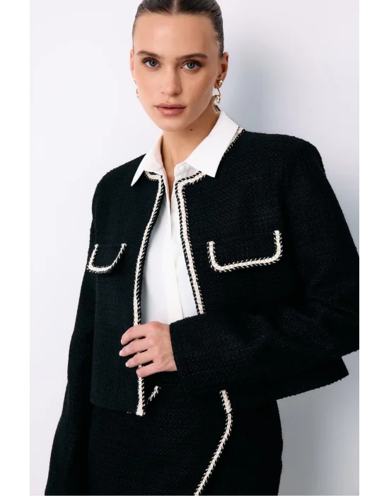 Bisiklet Yaka Kısa Ceket