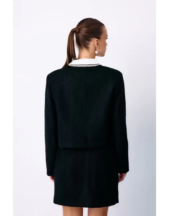 Bisiklet Yaka Kısa Ceket