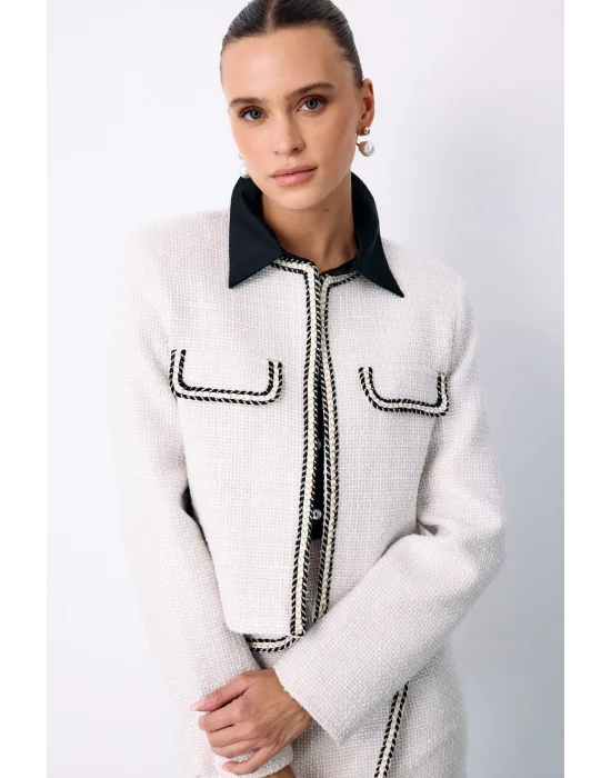 Bisiklet Yaka Kısa Ceket