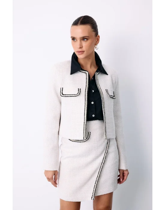 Bisiklet Yaka Kısa Ceket