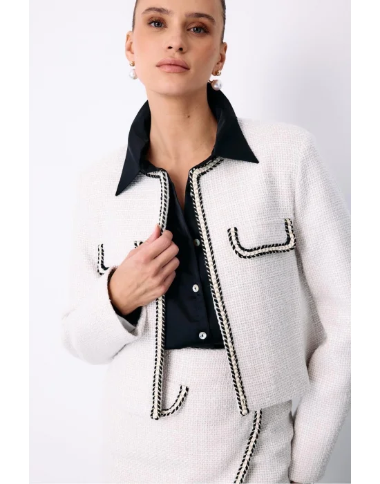 Bisiklet Yaka Kısa Ceket