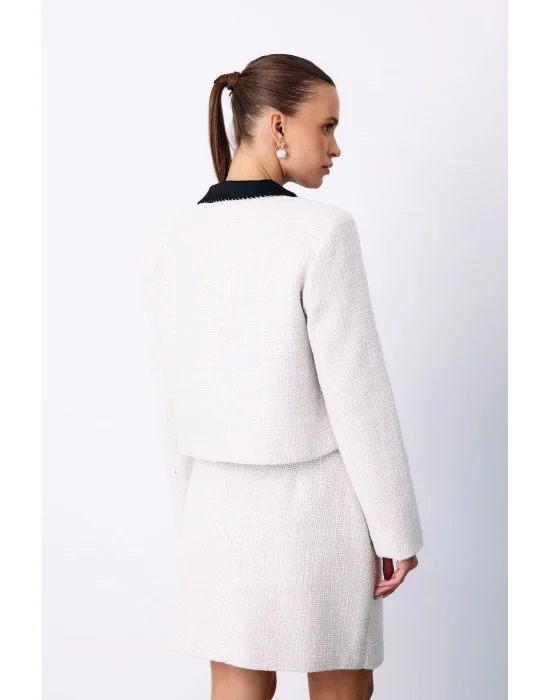 Bisiklet Yaka Kısa Ceket