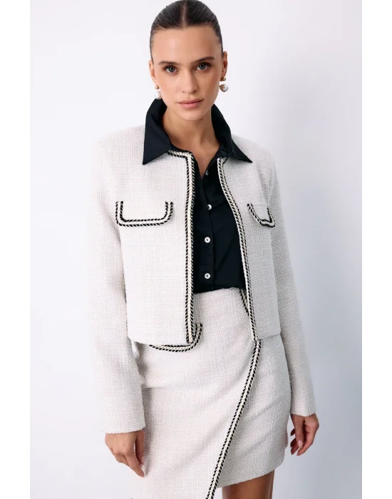 Bisiklet Yaka Kısa Ceket