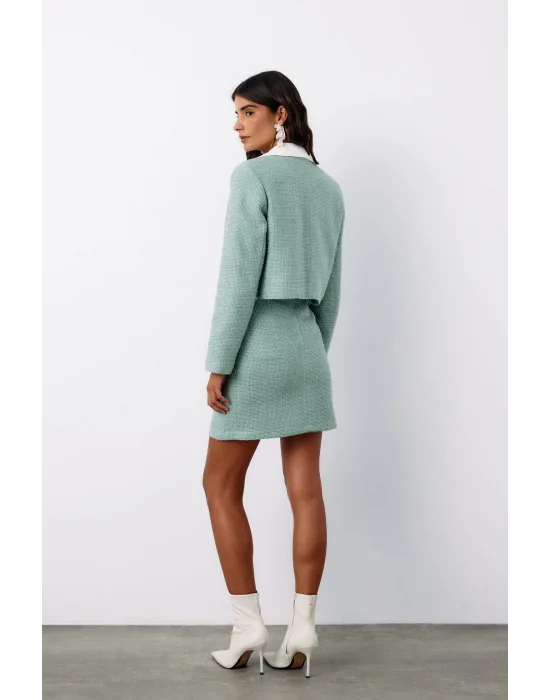 Aksesuar Detaylı Tüvit Ceket - MİNT