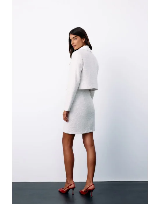 Aksesuar Detaylı Tüvit Ceket - TAŞ