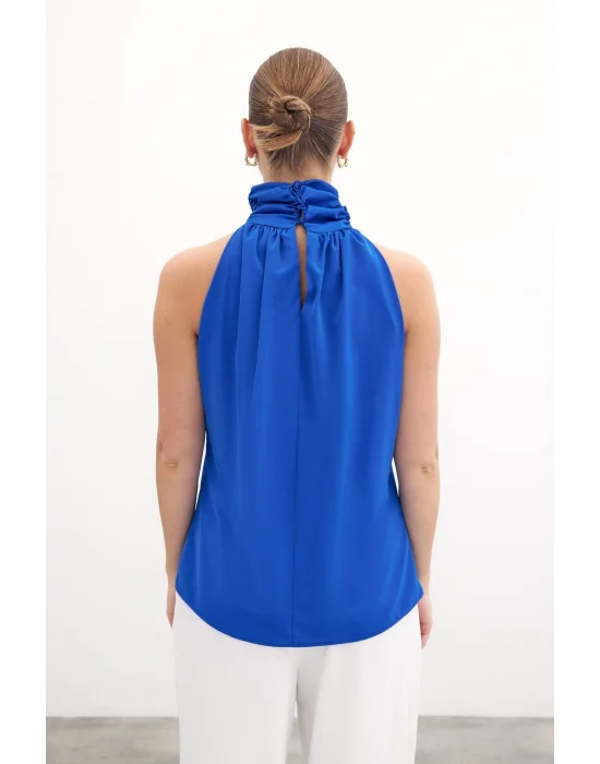 Kolsuz Salaş Bluz - Sax Mavi