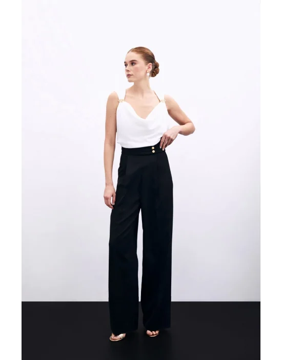 Degaje Yaka Bluz - Ekru