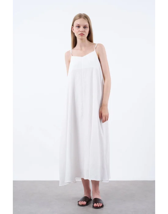 Kadın Midi Boy Ip Askılı Elbise