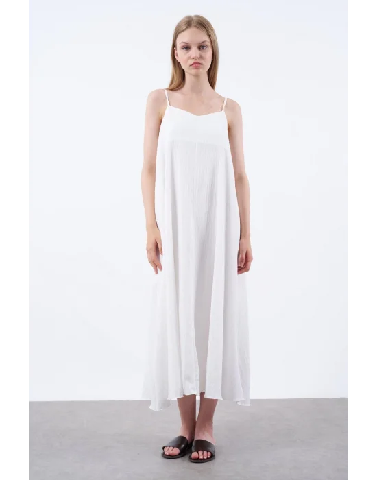 Kadın Midi Boy Ip Askılı Elbise