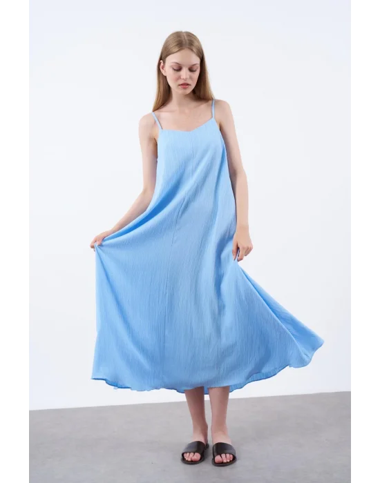 Kadın Midi Boy Ip Askılı Elbise