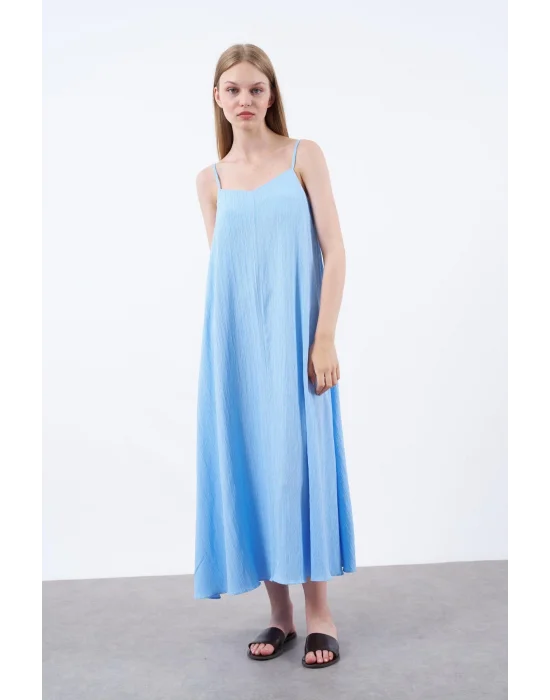 Kadın Midi Boy Ip Askılı Elbise