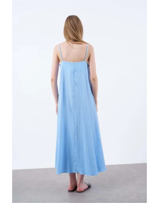 Kadın Midi Boy Ip Askılı Elbise