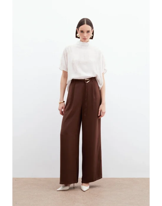 Batık Desenli Salaş Bluz - Taş