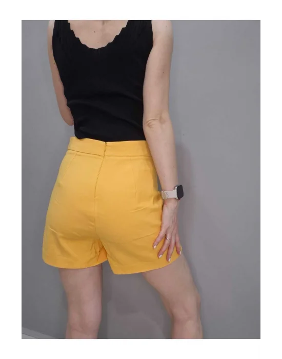 Düğme Detaylı Şort Etek