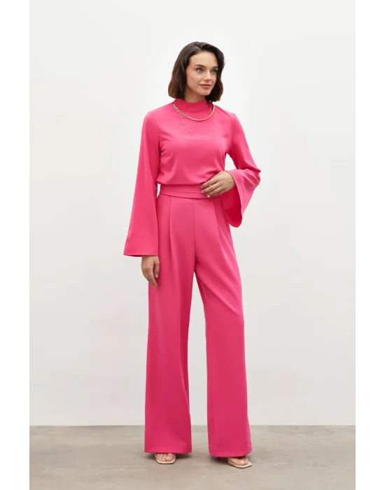 Bel Detaylı Pantolon - Pembe