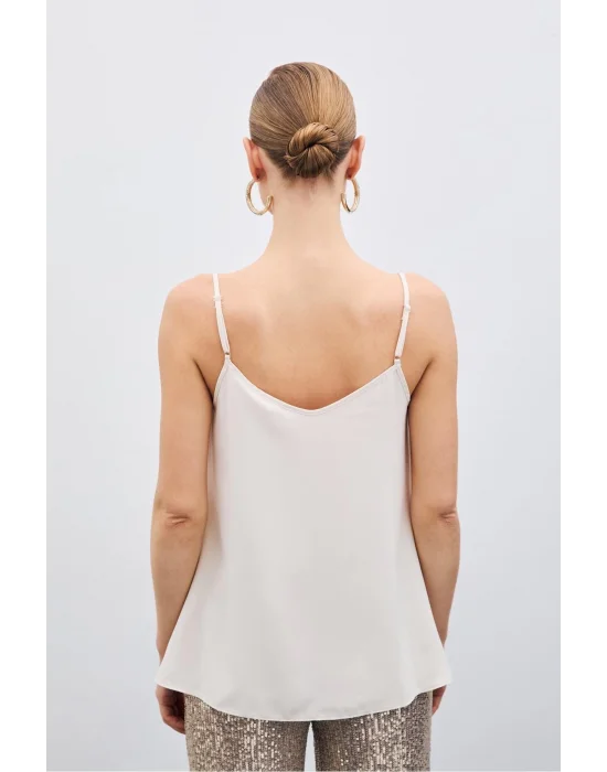 Degaje Yaka Bluz - Bej