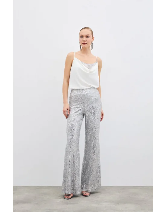 Degaje Yaka Bluz - Ekru