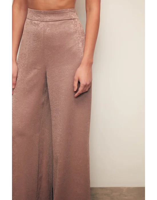 Geniş Paça Pantolon - Vizon