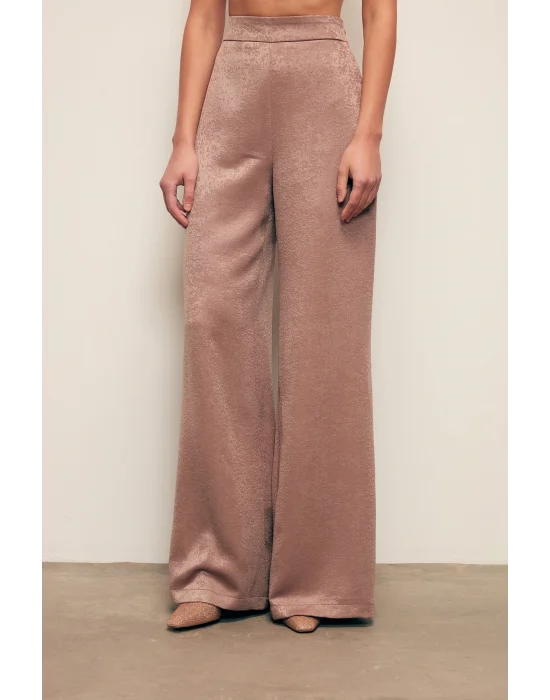 Geniş Paça Pantolon - Vizon