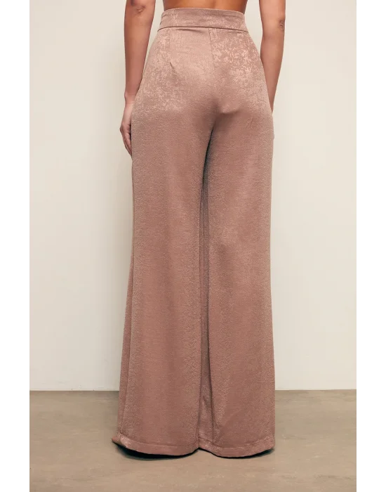 Geniş Paça Pantolon - Vizon