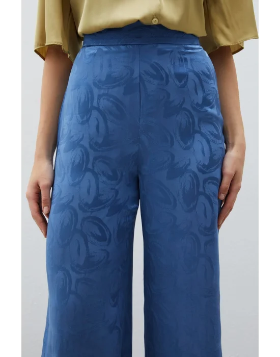 Jakarlı Salaş Pantolon - İndigo