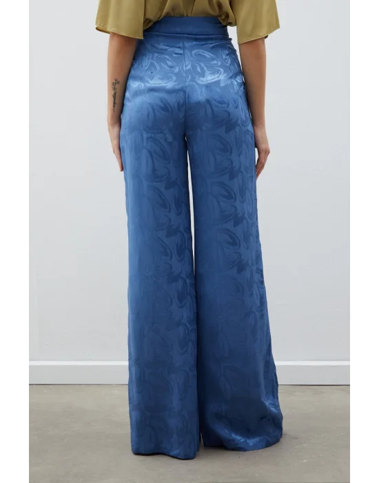 Jakarlı Salaş Pantolon - İndigo