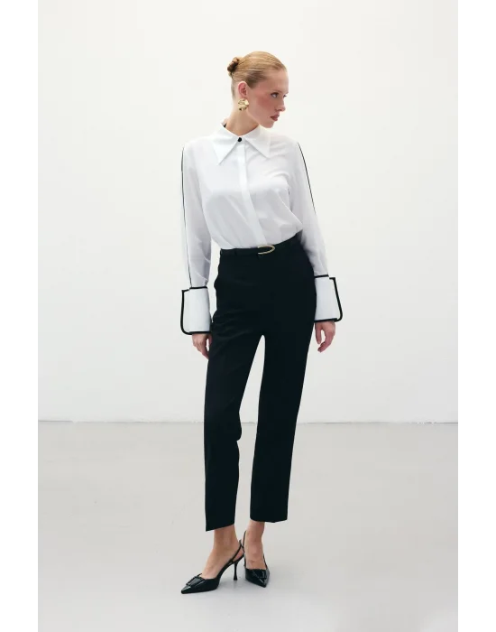 Kemerli Pantolon - Siyah