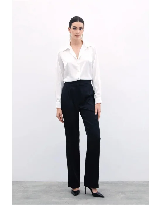Klasik Düz Pantolon - Siyah
