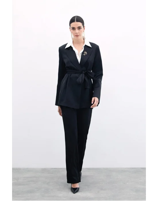 Klasik Düz Pantolon - Siyah
