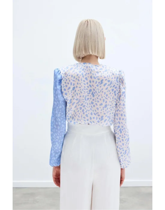 Kruvaze Desenli Bodysuit - BEBEMAVİ EKRU