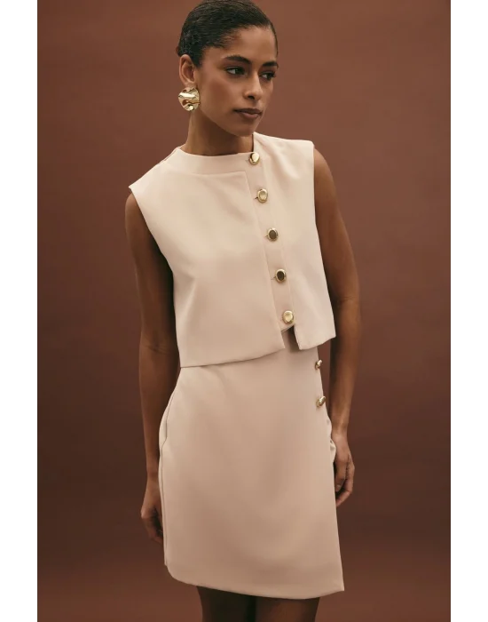 Lucy Mini Etek - Bej