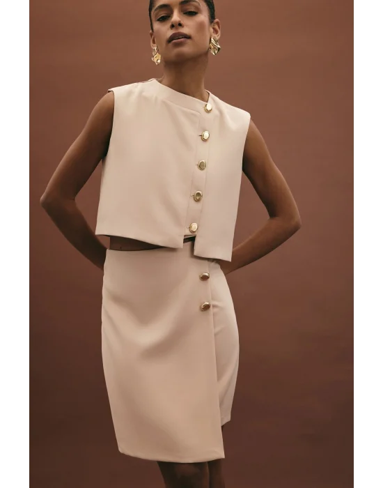 Lucy Mini Etek - Bej