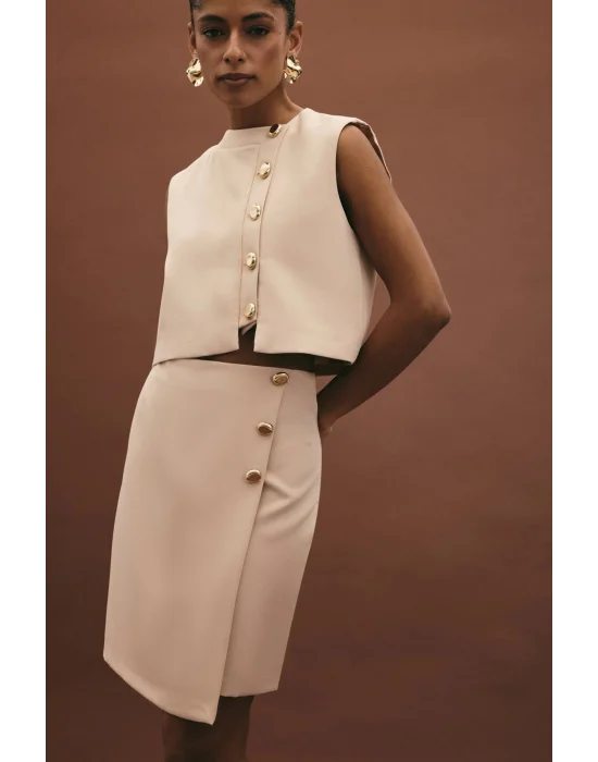 Lucy Mini Etek - Bej