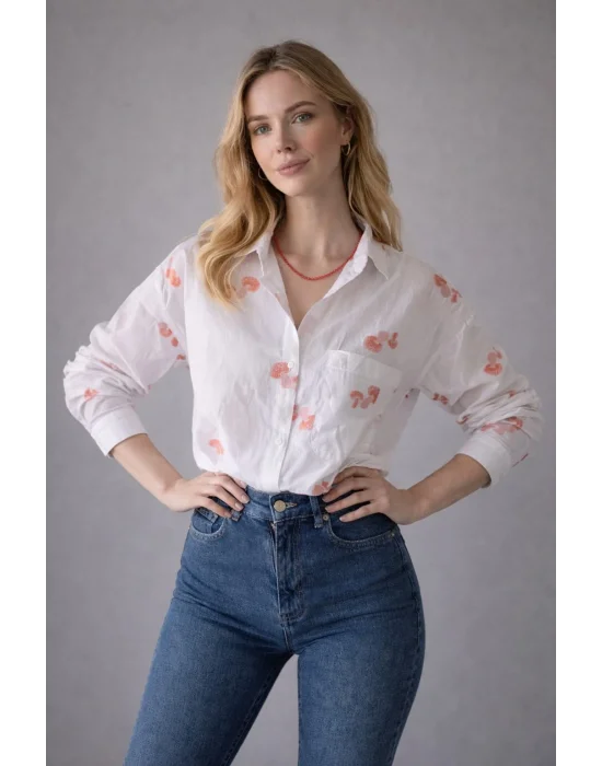 Mantar Desenli Gömlek