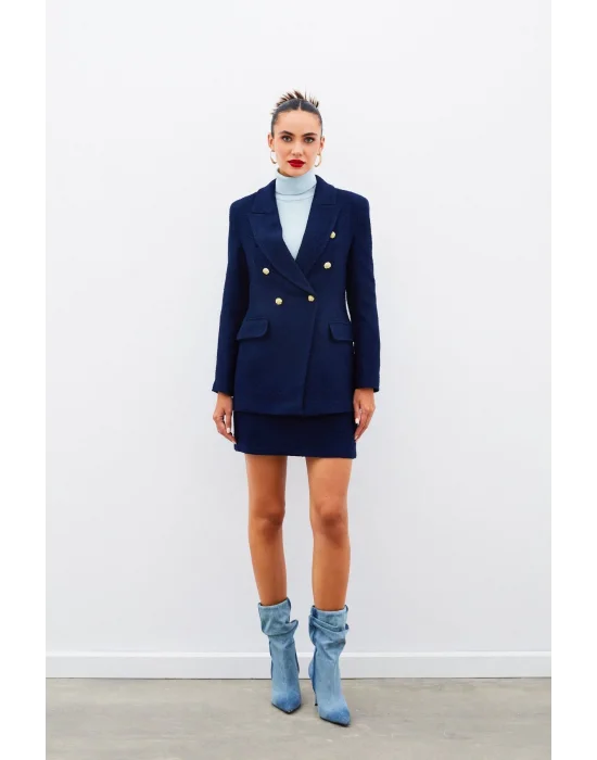 Mini Boy Tüvit Etek - LACİVERT