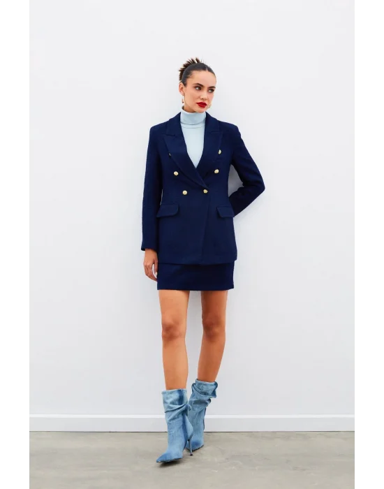 Mini Boy Tüvit Etek - LACİVERT