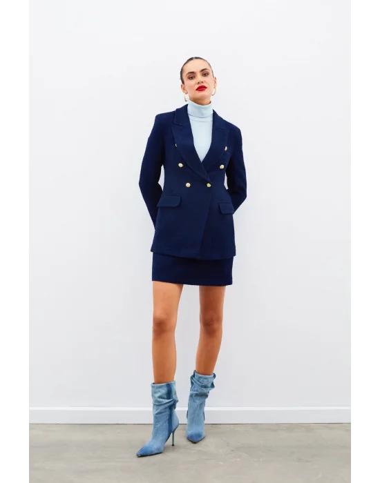 Mini Boy Tüvit Etek - LACİVERT