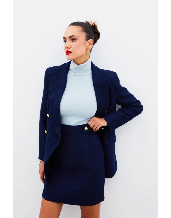 Mini Boy Tüvit Etek - LACİVERT