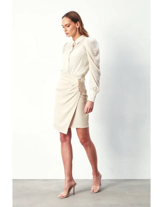 Puantiye Dokulu Gömlek - TAŞ