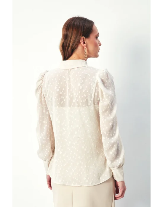 Puantiye Dokulu Gömlek - TAŞ